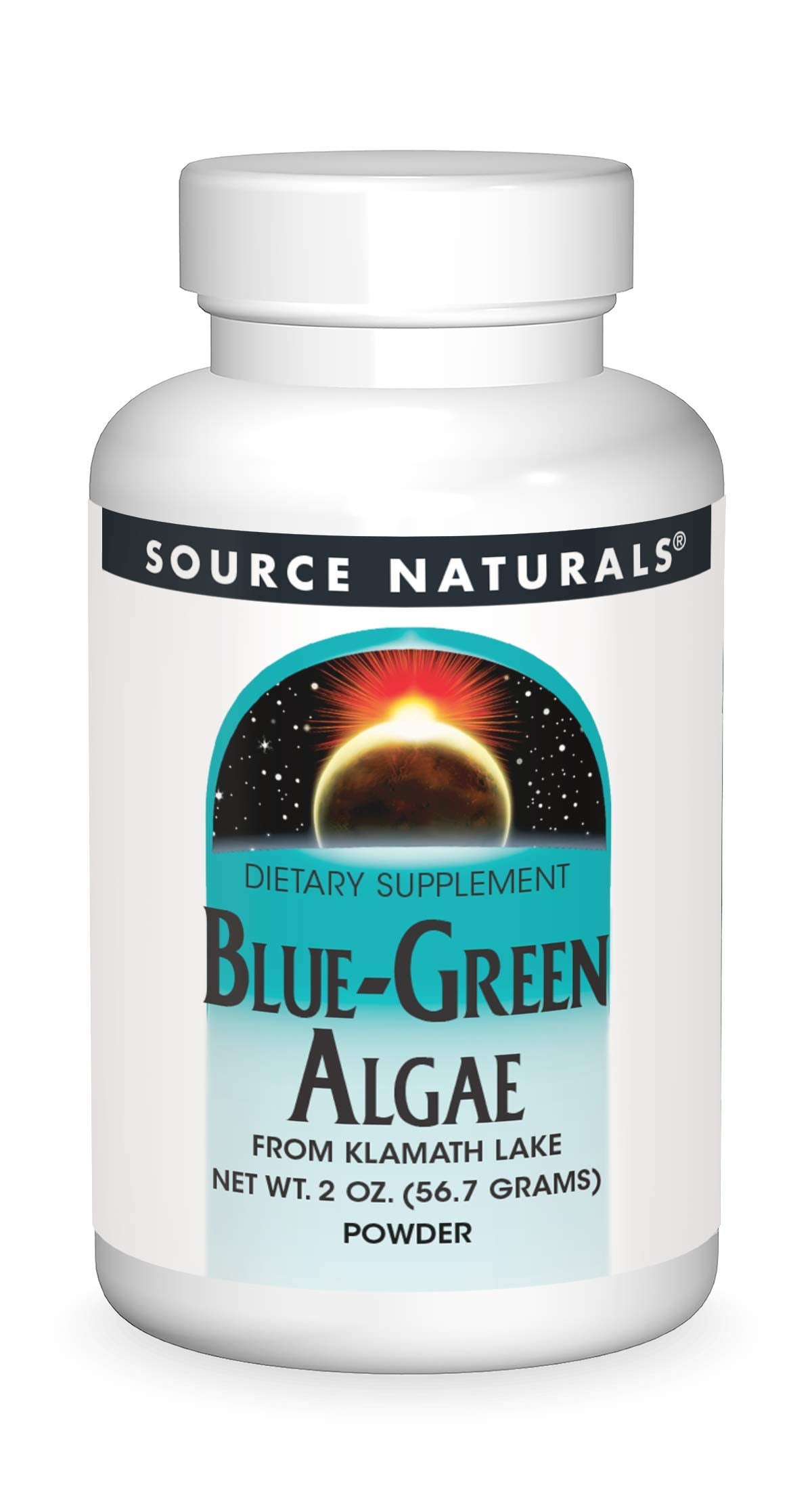Source Naturals Blue-Green Algae from Klamath Lake, with Phycocyanin and Chlorophyll Powder, 2 oz