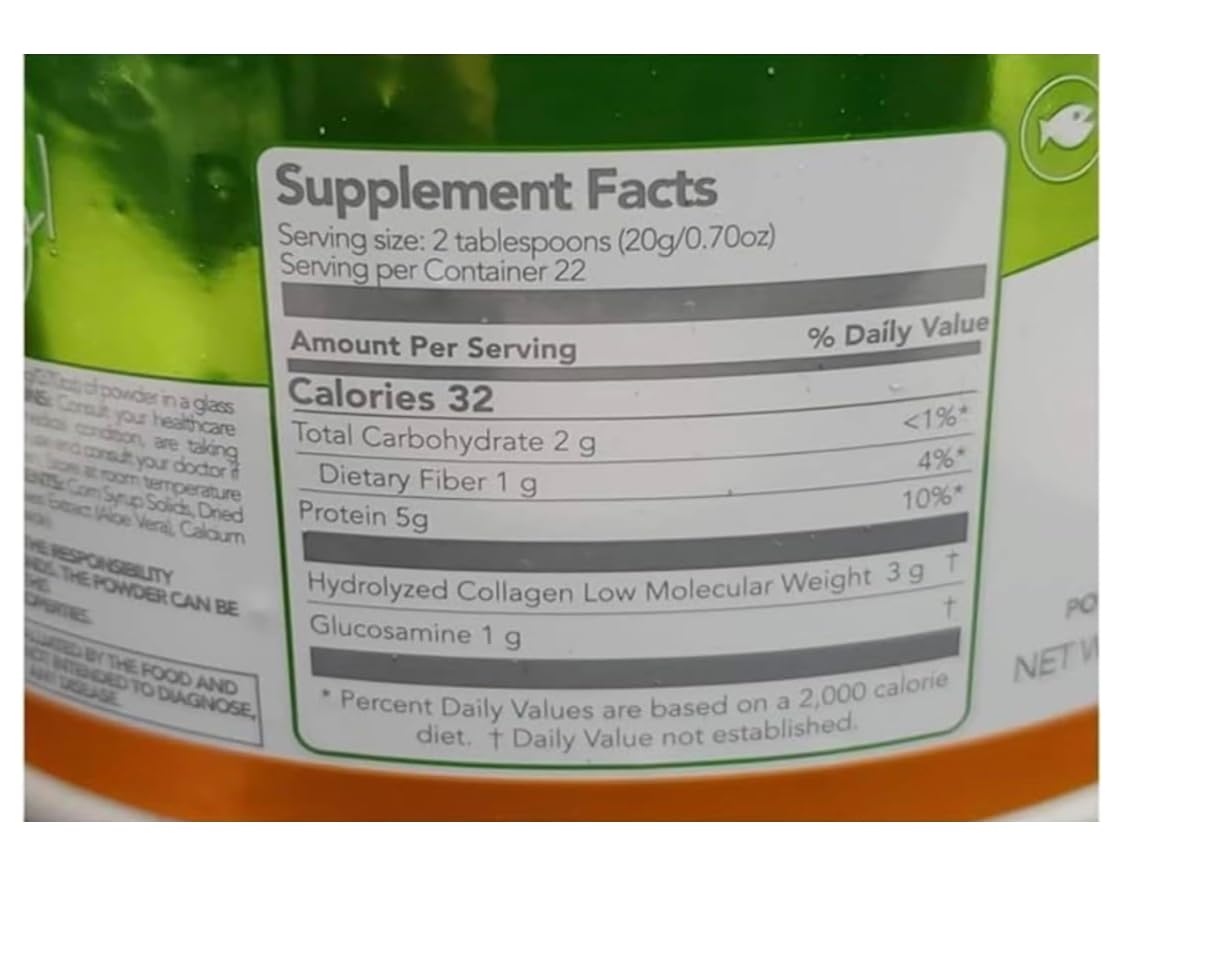 Sheló NABEL Hydrolyzed Collagen with Glucosamine Key Lime Flavored Powder, 15.87 oz