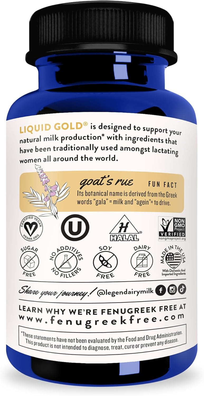 Legendairy Milk Liquid Gold Lactation Support Capsules, Pack of 3