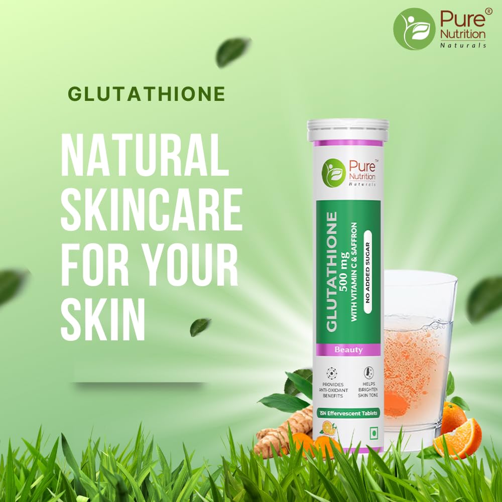 Pure Nutrition Natural Treasures L-Glutathione 500mg Tablet, 30 Tablets