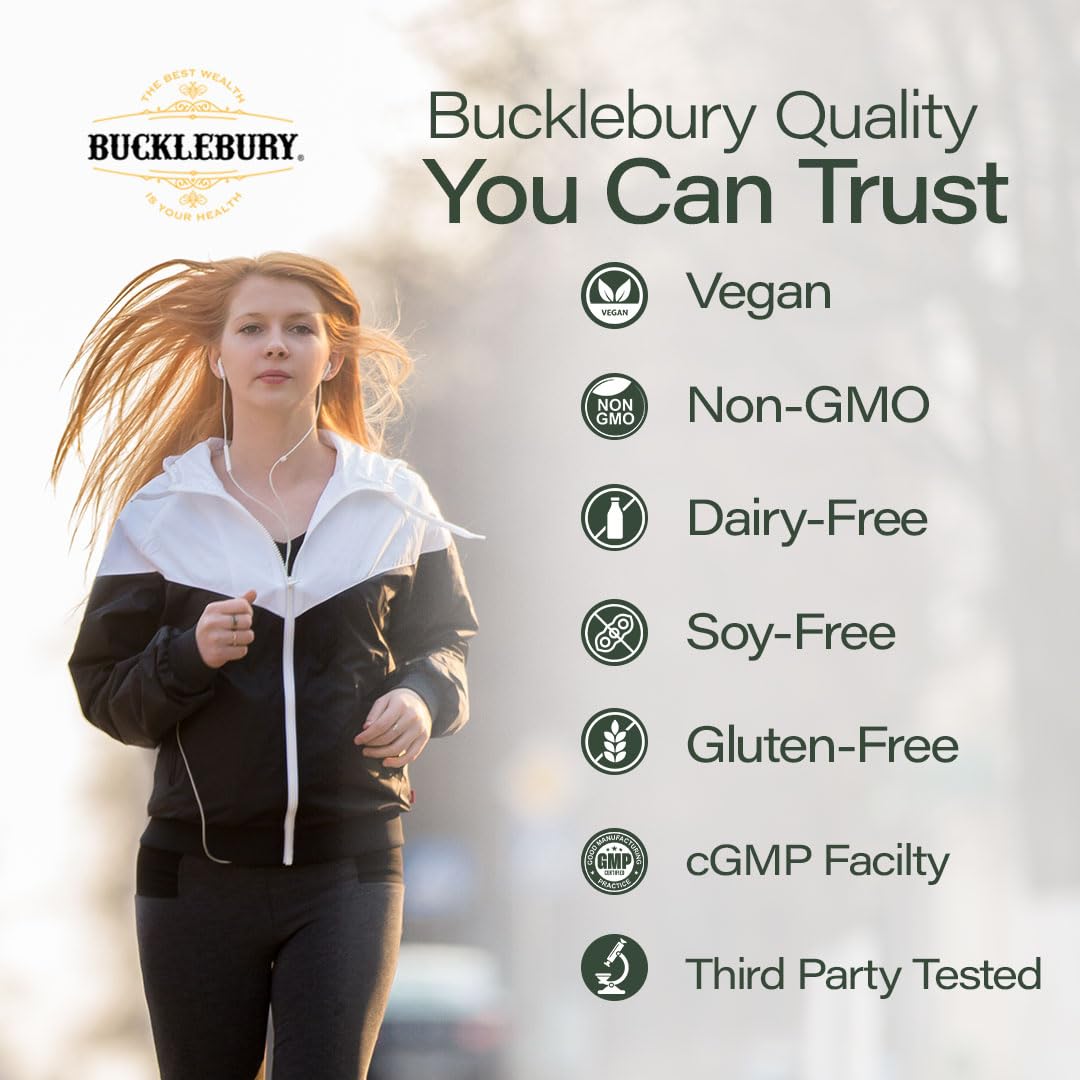 BUCKLEBURY Wild Crafted Irish Sea Moss Gummy with Bladderwrack & Burdock Root Multivitamin, Vegan 60 Count