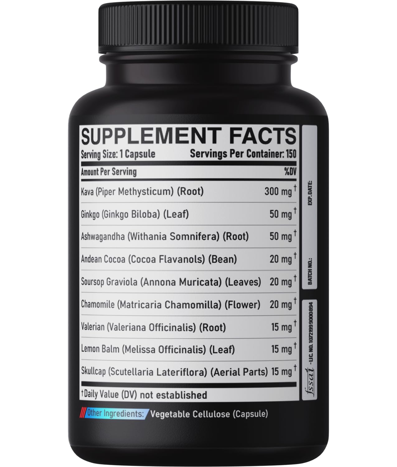 DEDICAD Kava Kava Capsules 150 Capsules