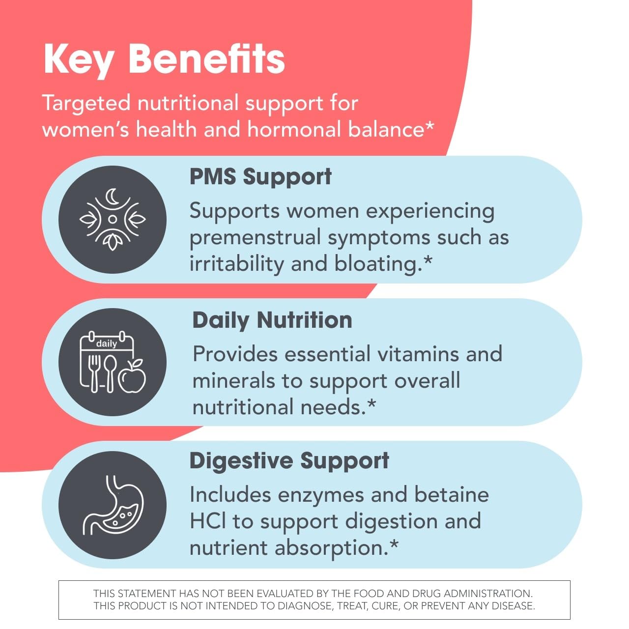 Optimox ARG Optivite Women's Multivitamin Multimineral Hormone Balance & PMS Support Enhanced with Flavonoids, Enzymes & Betaine HCl Tablets 180