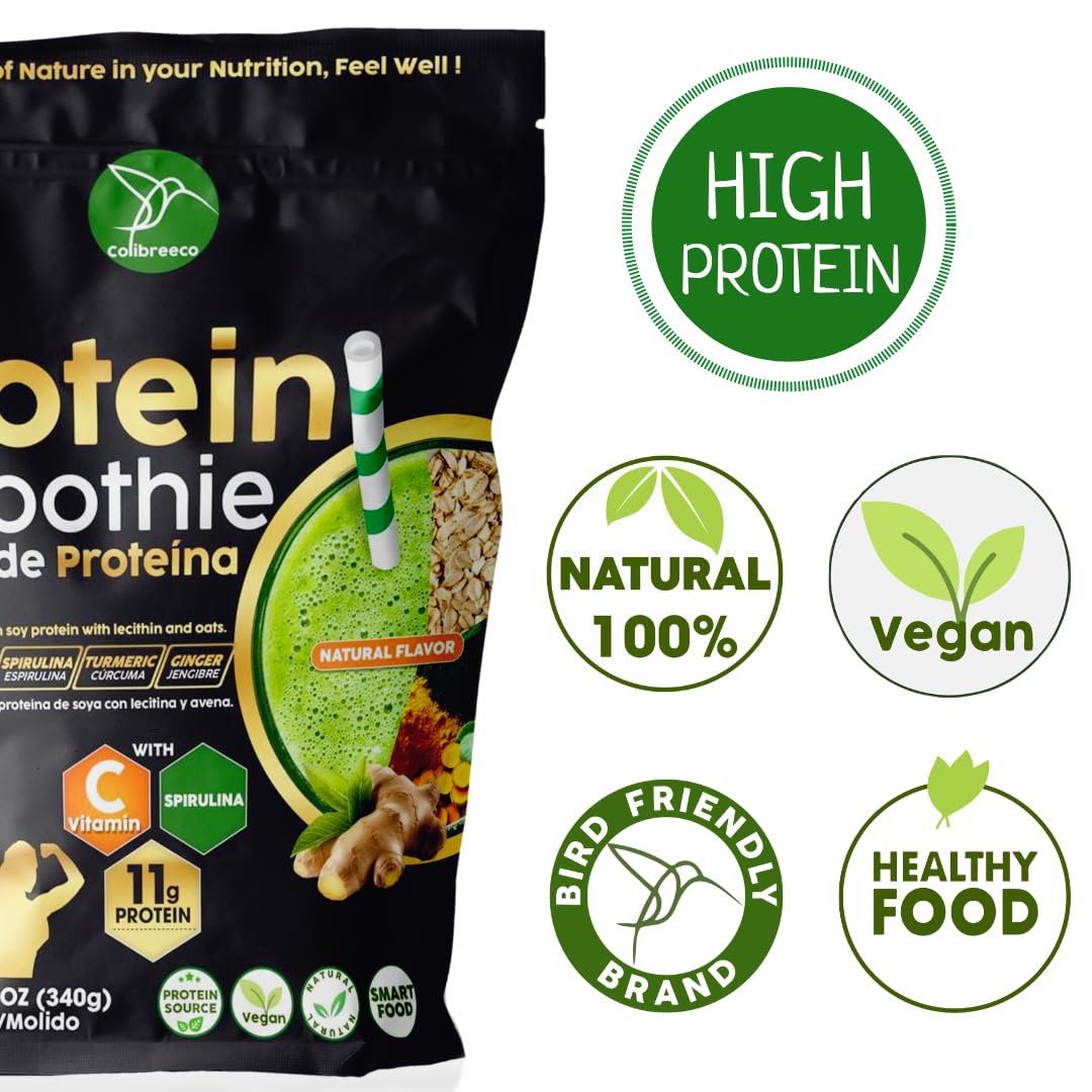 COLIBREECO Plant-Based Protein Super Blend Powder, 12 oz