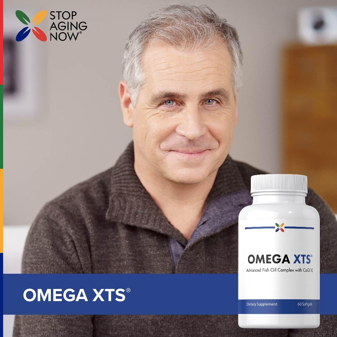 Stop Aging Now Fish Oil Omega-3 Supplement with EPA & DHA Softgels 60