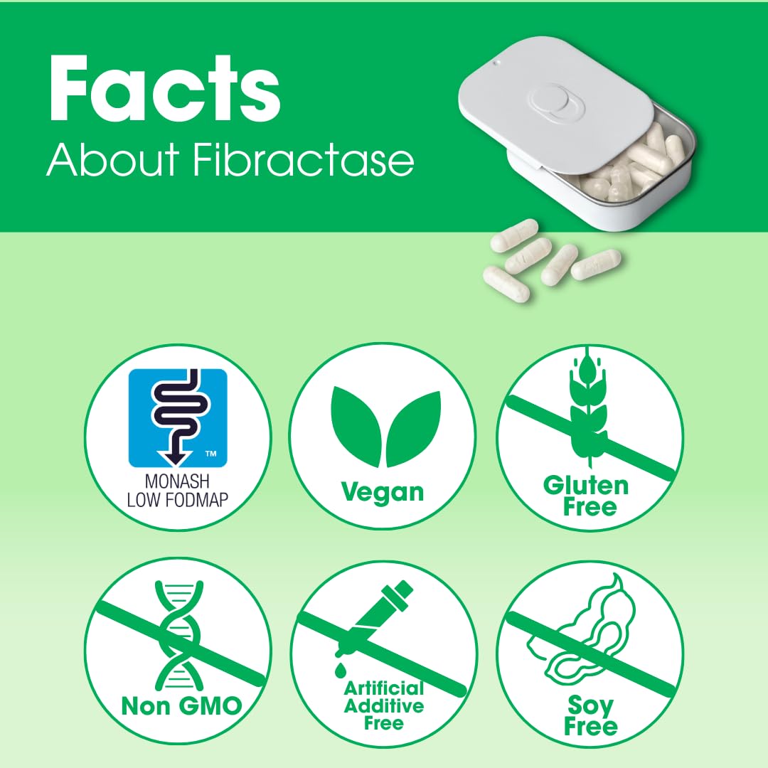 Intoleran Fibractase 1200 Digestive Enzymes Capsules, 36 Count