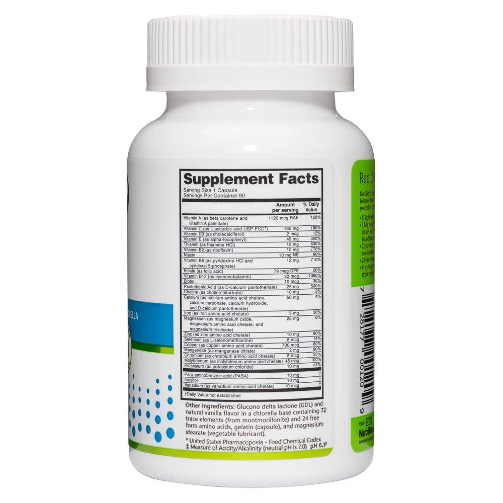 NutriBiotic Multi Vitamins & Minerals Capsules, 90 Count