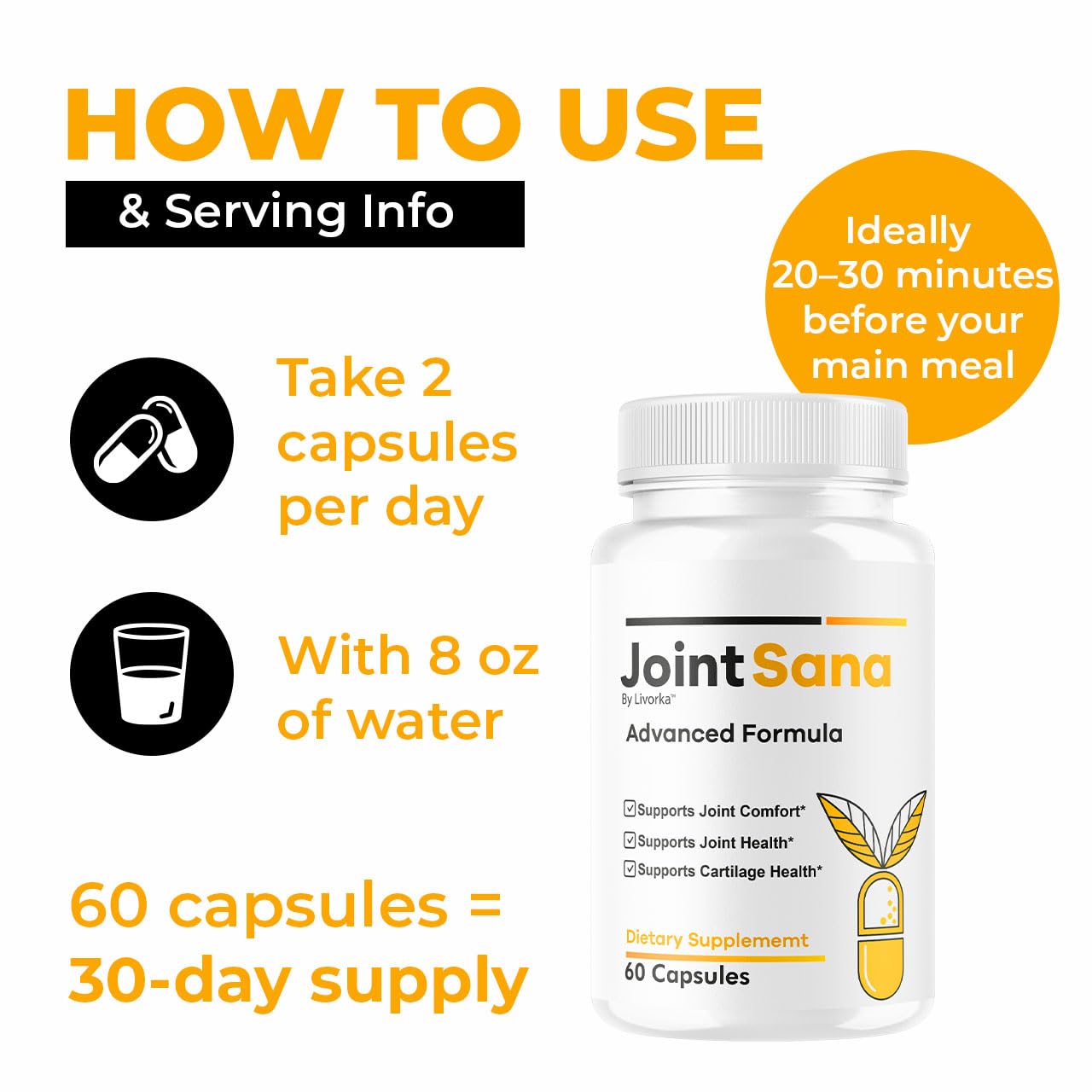 LIVORKA Joint Sana Capsules 300 Capsules