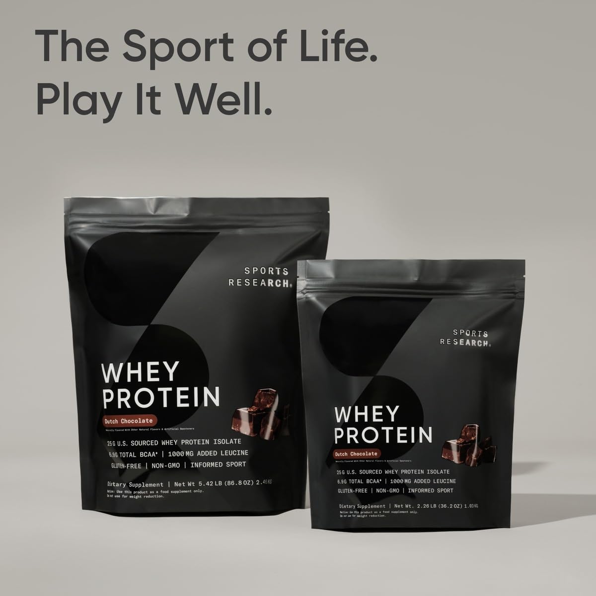 Sports Research Whey Protein Isolate Powder, Dutch Chocolate, 32 Servings