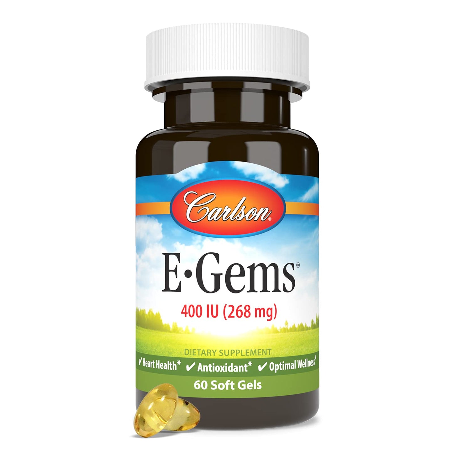 Carlson E-Gems Natural Vitamin E Softgels 120