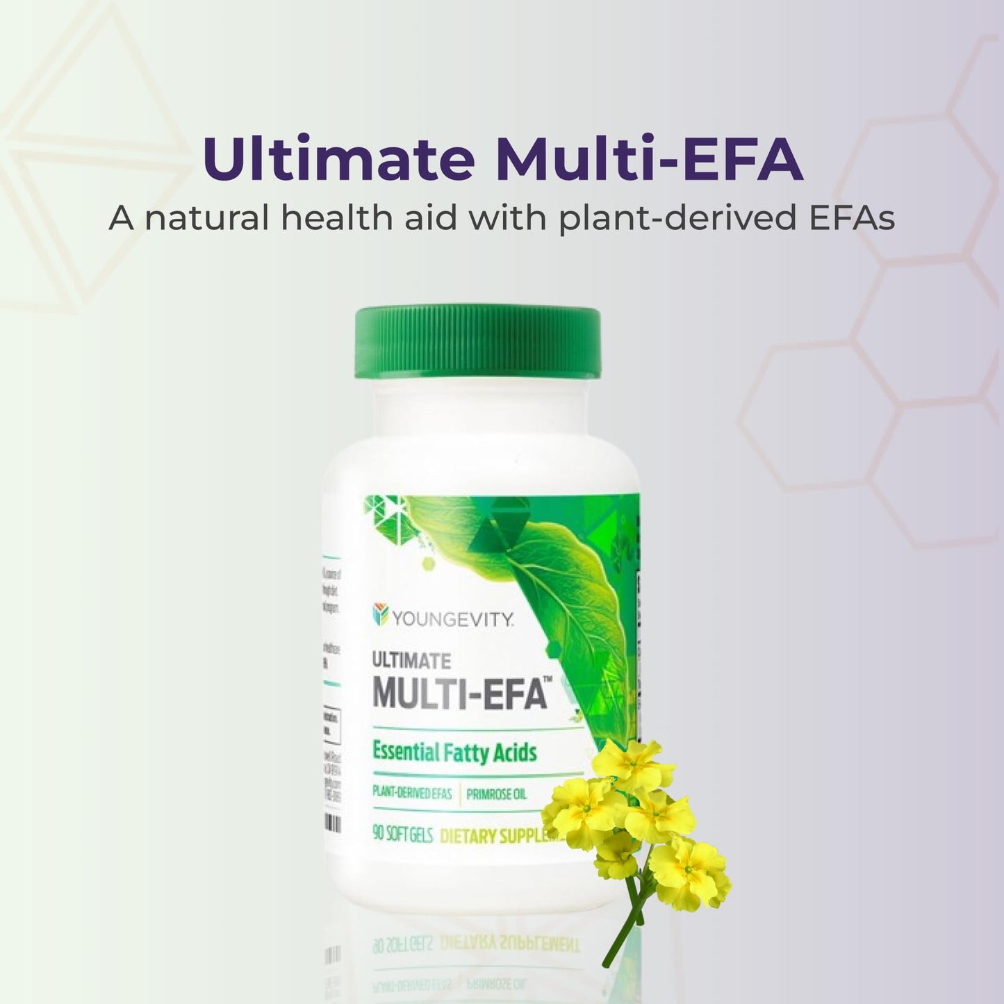 Youngevity Ultimate Multi-EFA Plant Based EFA Supplement No Fish Evening Primrose Softgels 90