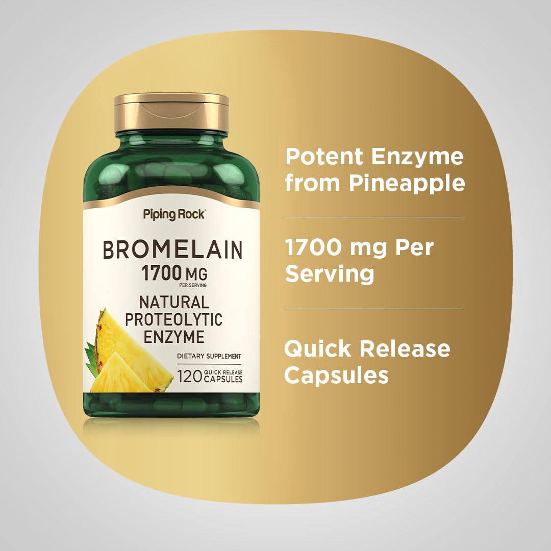 Piping Rock Bromelain Supplement Capsules 120 Count
