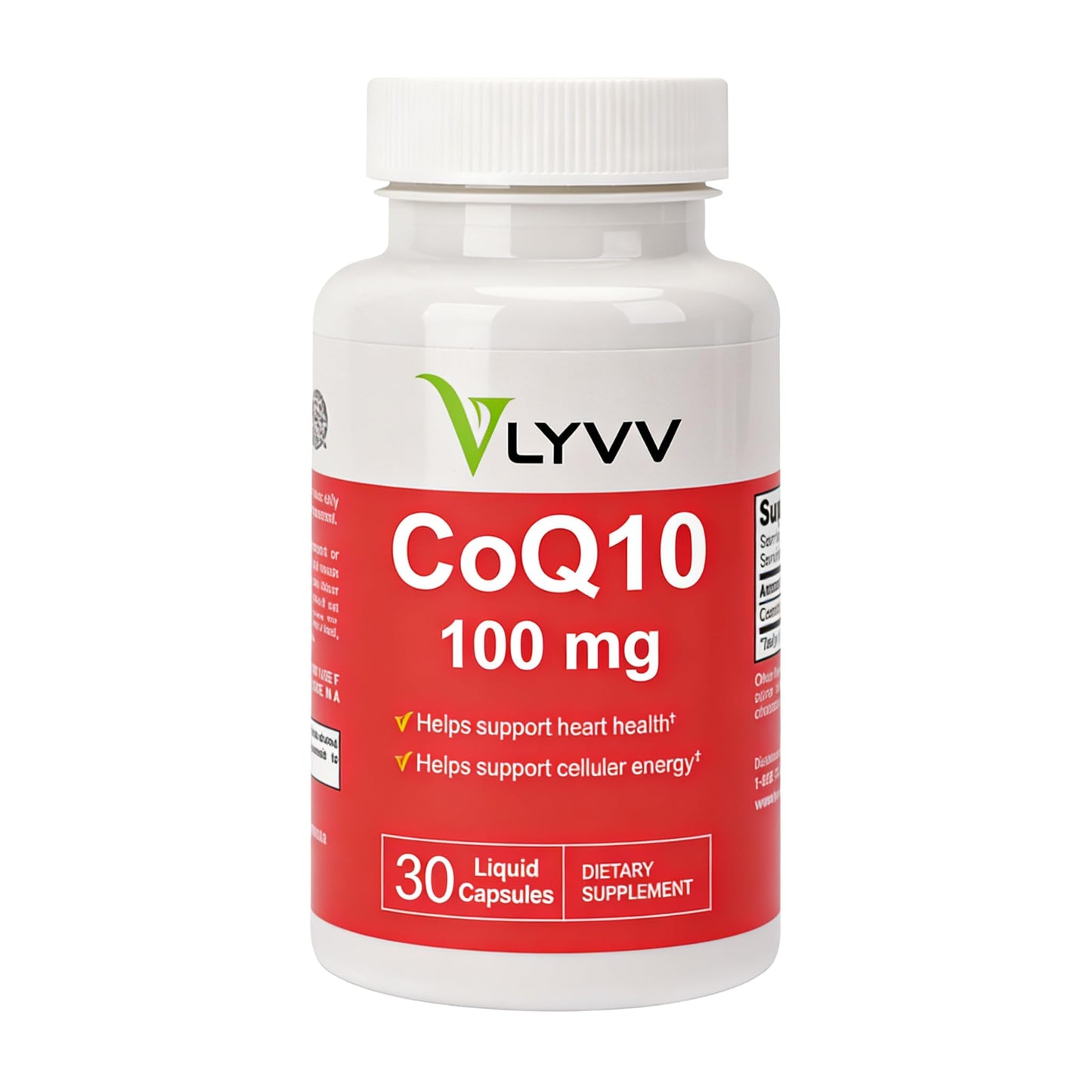 Lyvv CoQ10 100 mg Liquid Capsule, 30 Capsules