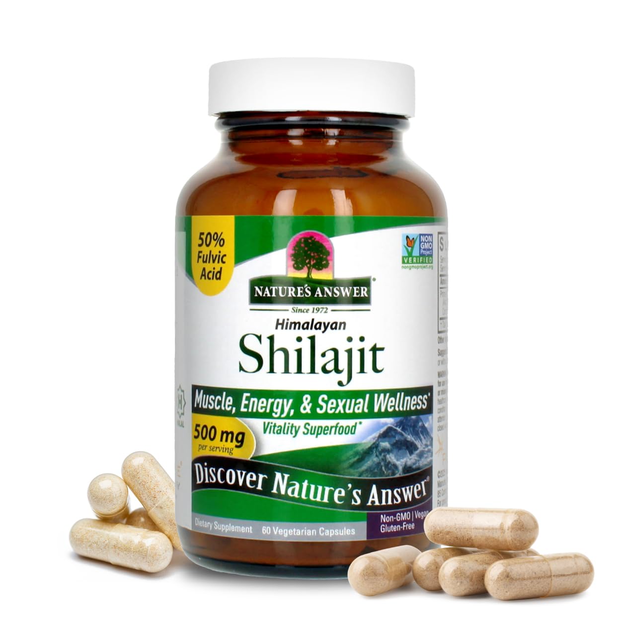 Nature's Answer Himalayan Shilajit Capsules 60 Count