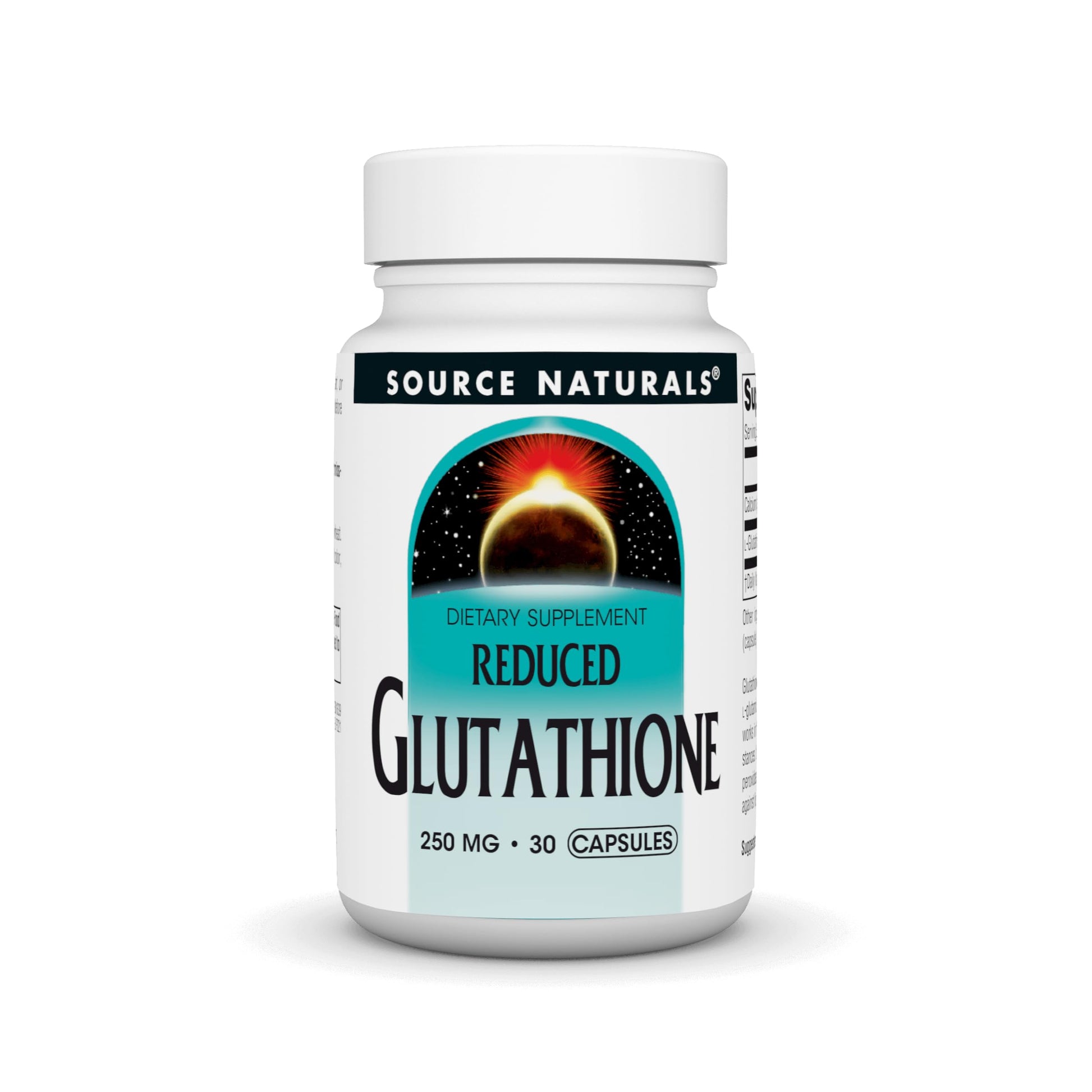 Source Naturals Glutathione, Supplement for Liver Support, 250mg Capsules, 30 Count
