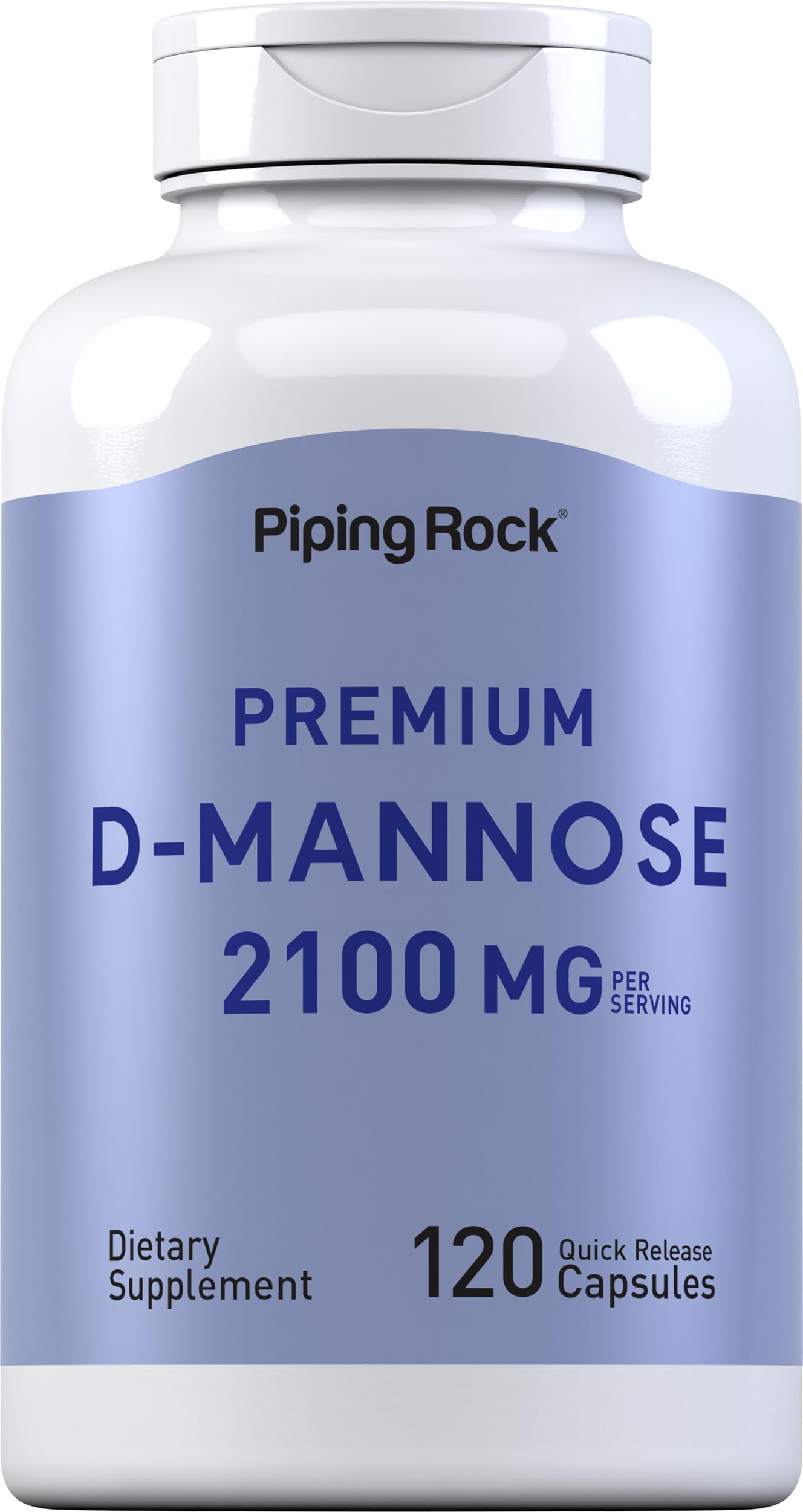 Piping Rock D-Mannose Capsules 2100mg, 120 Capsules