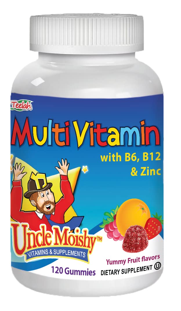 Whaline Uncle Moishy Children's Multi-Vitamin Mineral Jellies with Choline Gummy 120 Count