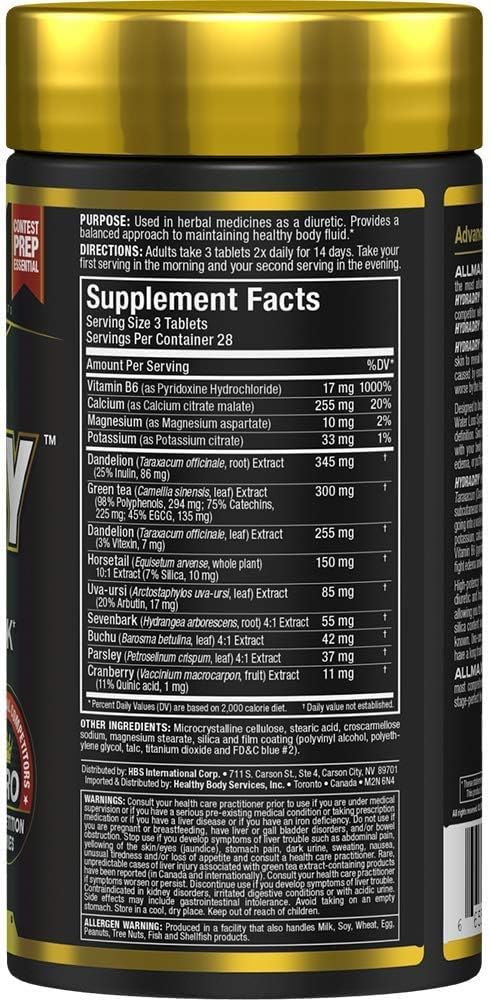 ALLMAX HYDRADRY 84 Tablets