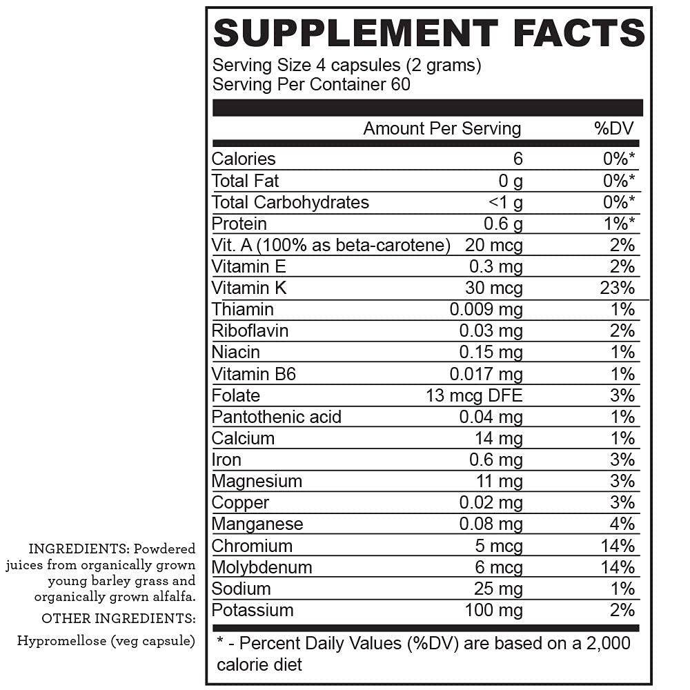 THE HALLELUJAH DIET Hallelujah Diet Organic BarleyMax - Barley and Alfalfa Vegetable Capsules, 240 Capsules