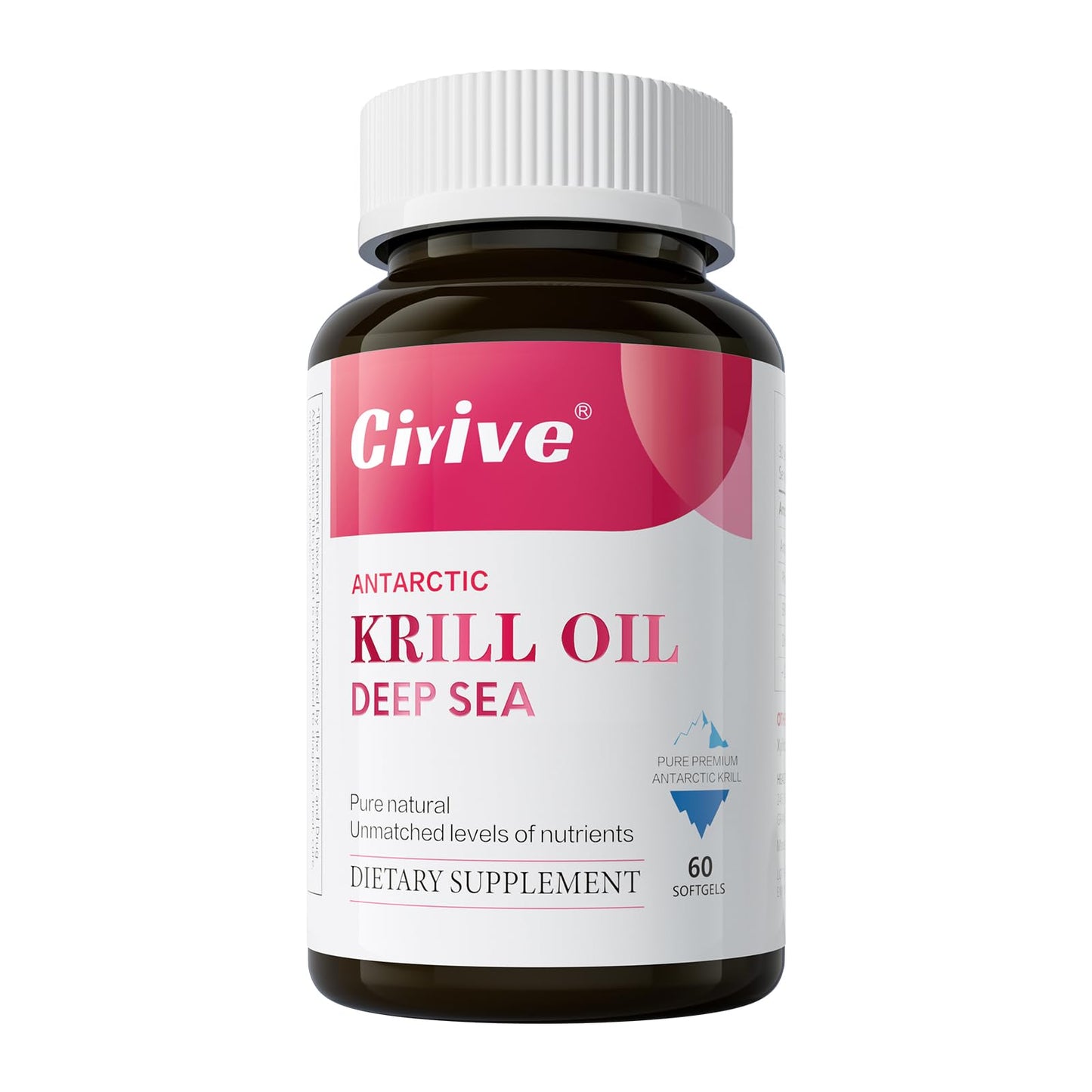 Ciyive Antarctic Krill Oil 2000mg Capsules, 60 Count