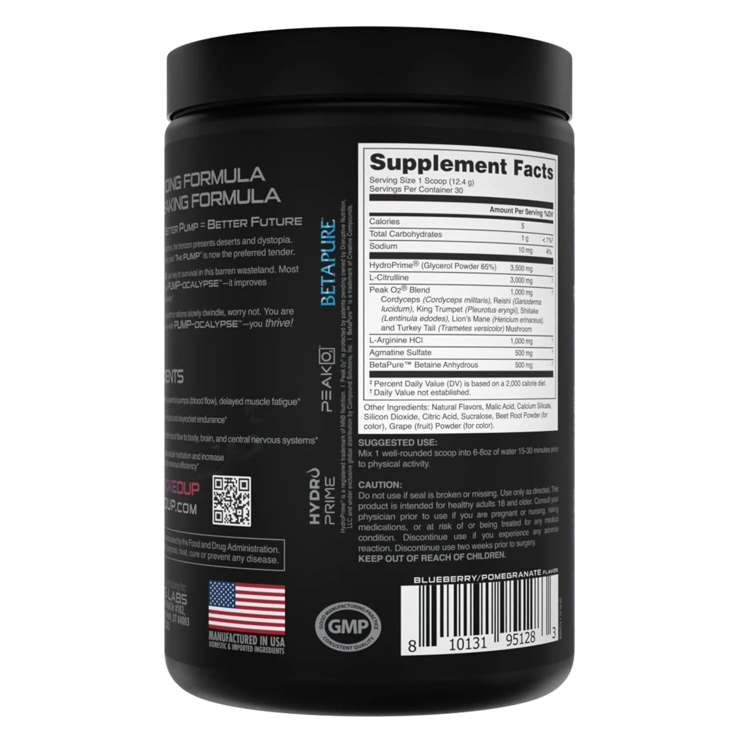 Bucked Up Pump-ocalypse Blueberry Pomegranate Powder 13.1 oz