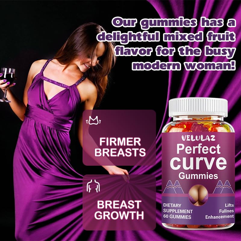 Velulaz Natural Curves Breast Enhancement Gummies 60 Count