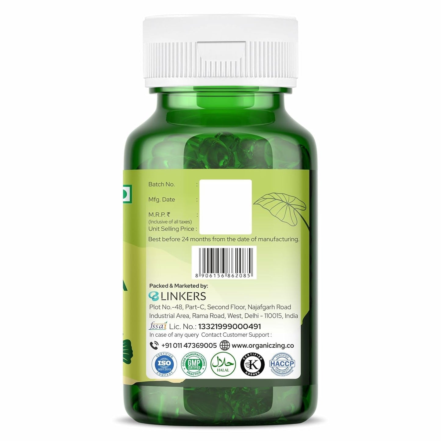 ORGANIC ZING Ginkgo Biloba Extract 120 mg Capsule, 30 Capsules
