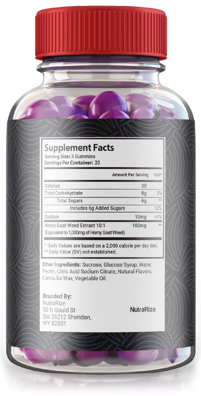 NutraRize Maximum Edge Male Gummies, 120 Gummies
