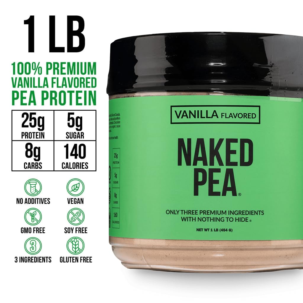 NAKED Vanilla Pea Protein Isolate Powder, 1 lb
