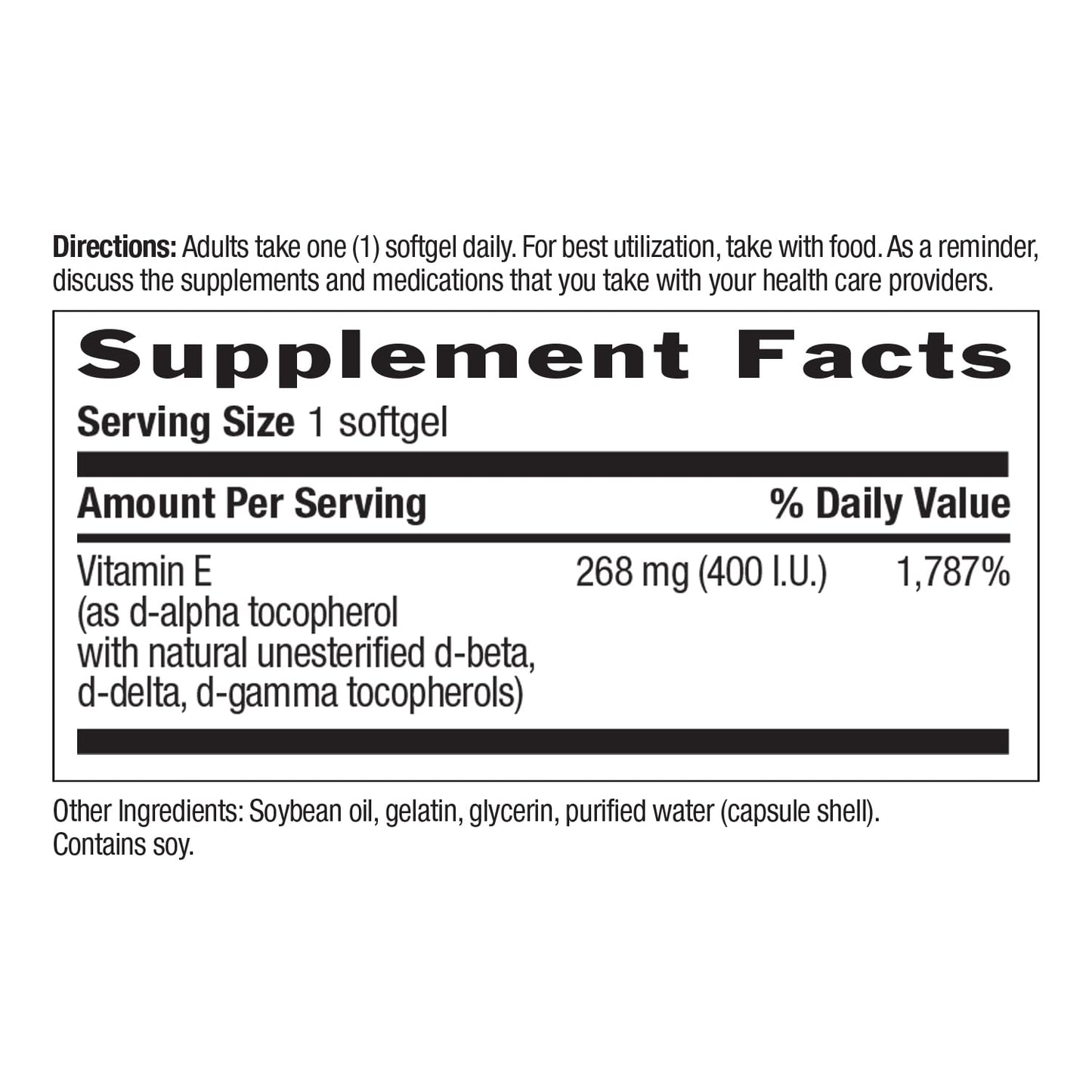 Country Life Vitamin E Complex 400 IU with Mixed Tocopherols Softgels 90