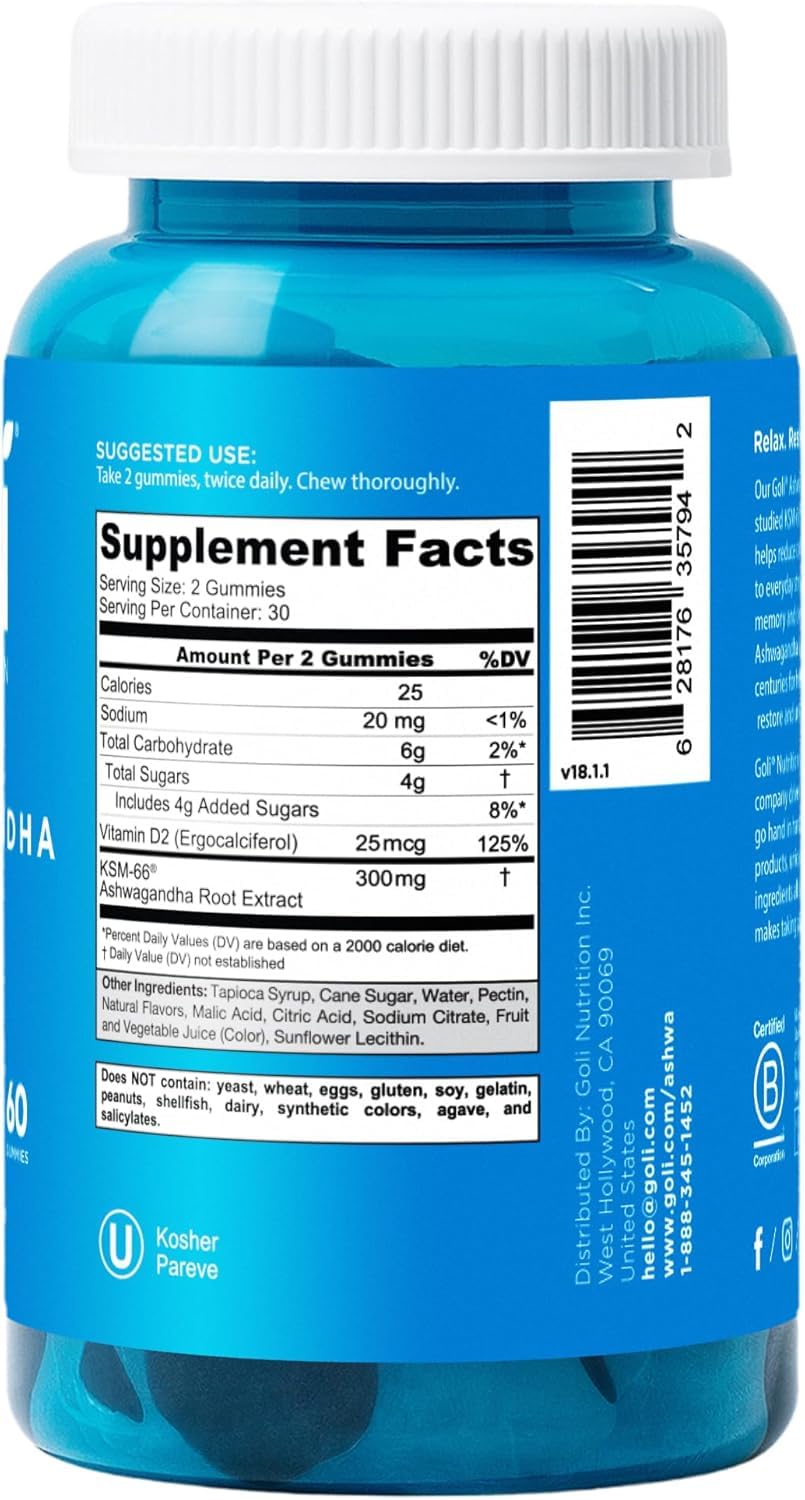 Goli Stress Less, Glow More, Digest Better Bundle Gummies 60 Count