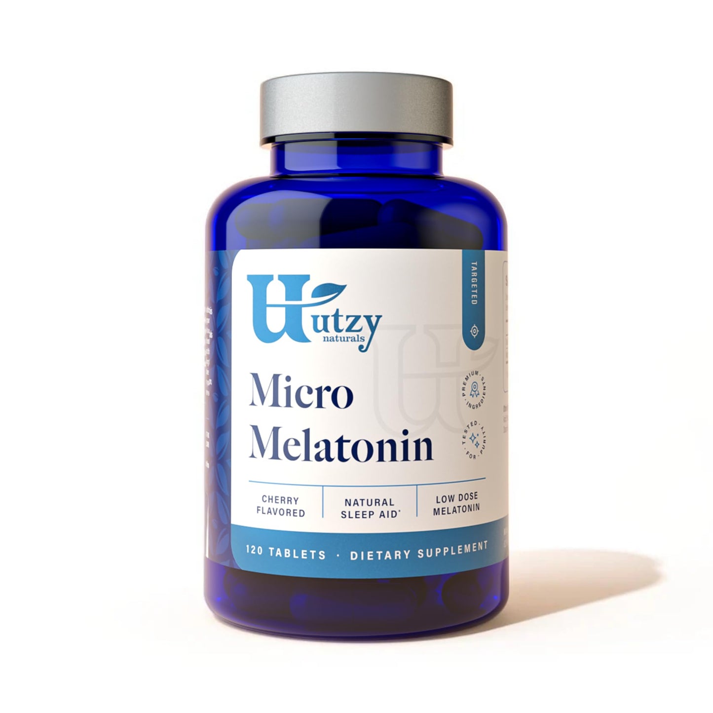 Utzy Naturals Micro Melatonin 0.25 mg Cherry Flavored Tablets, 120 Tablets