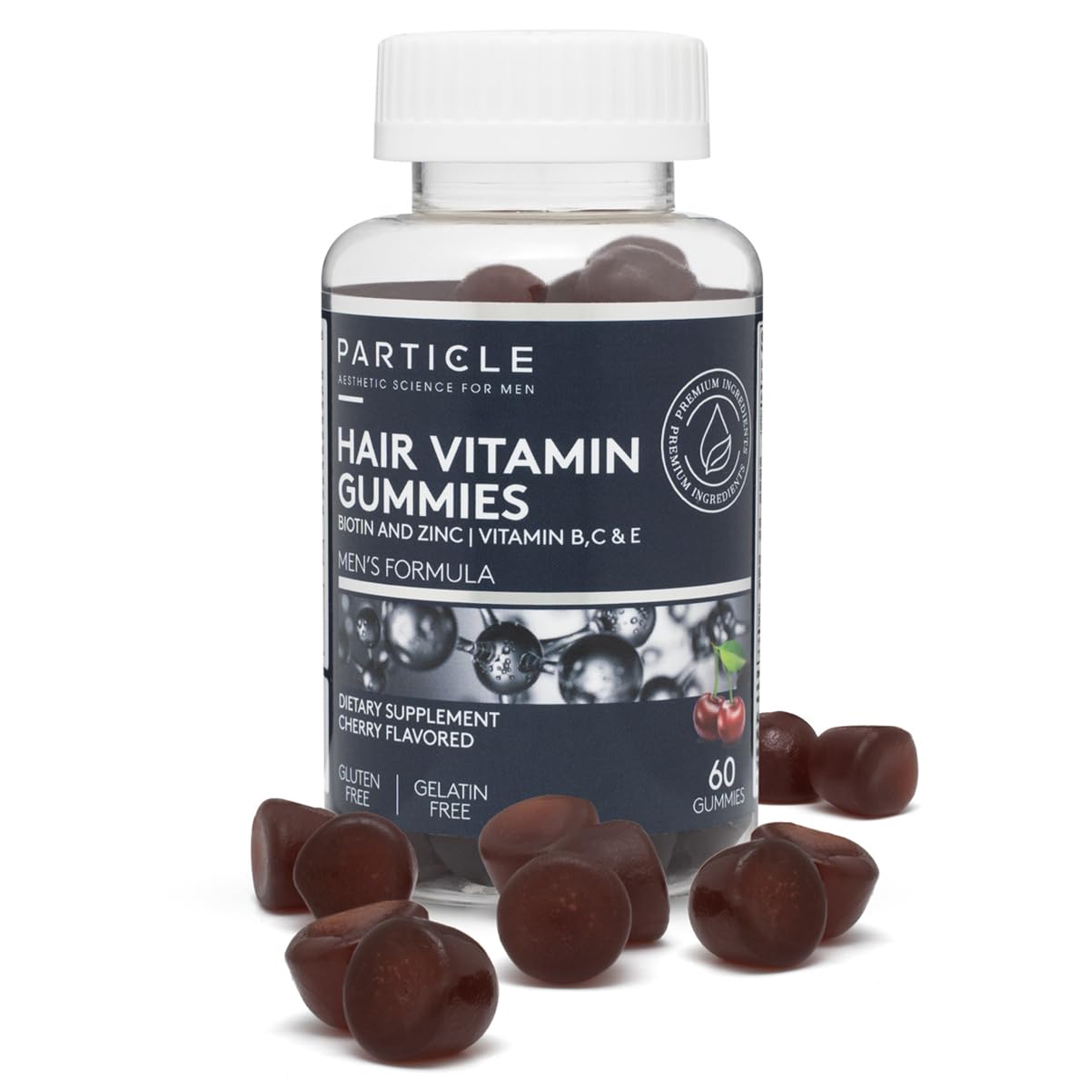 Particle Men's Hair Gummies, 60 Gummies