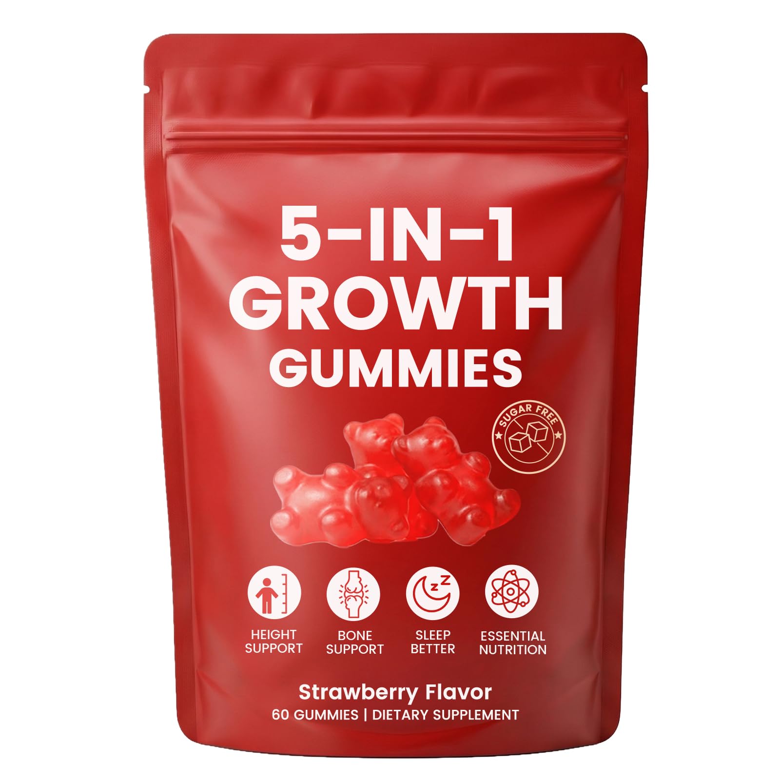WSJAWH 5-in-1 Growth Gummies, 60 Gummies