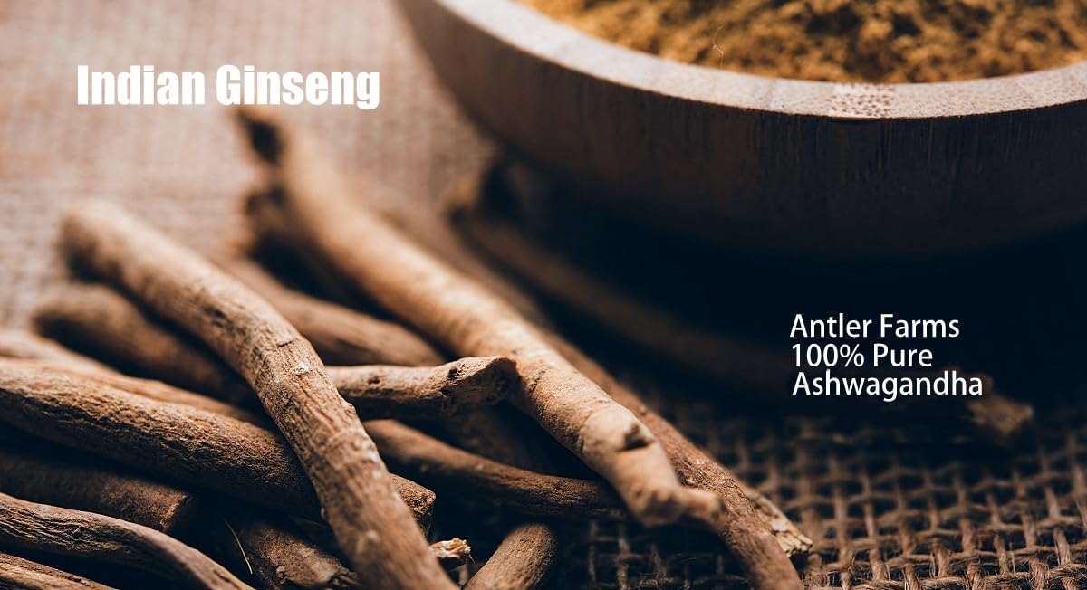 Antler Farms Ashwagandha Root and Ashwagandha Root Extract 1200mg Capsules, 130 Count