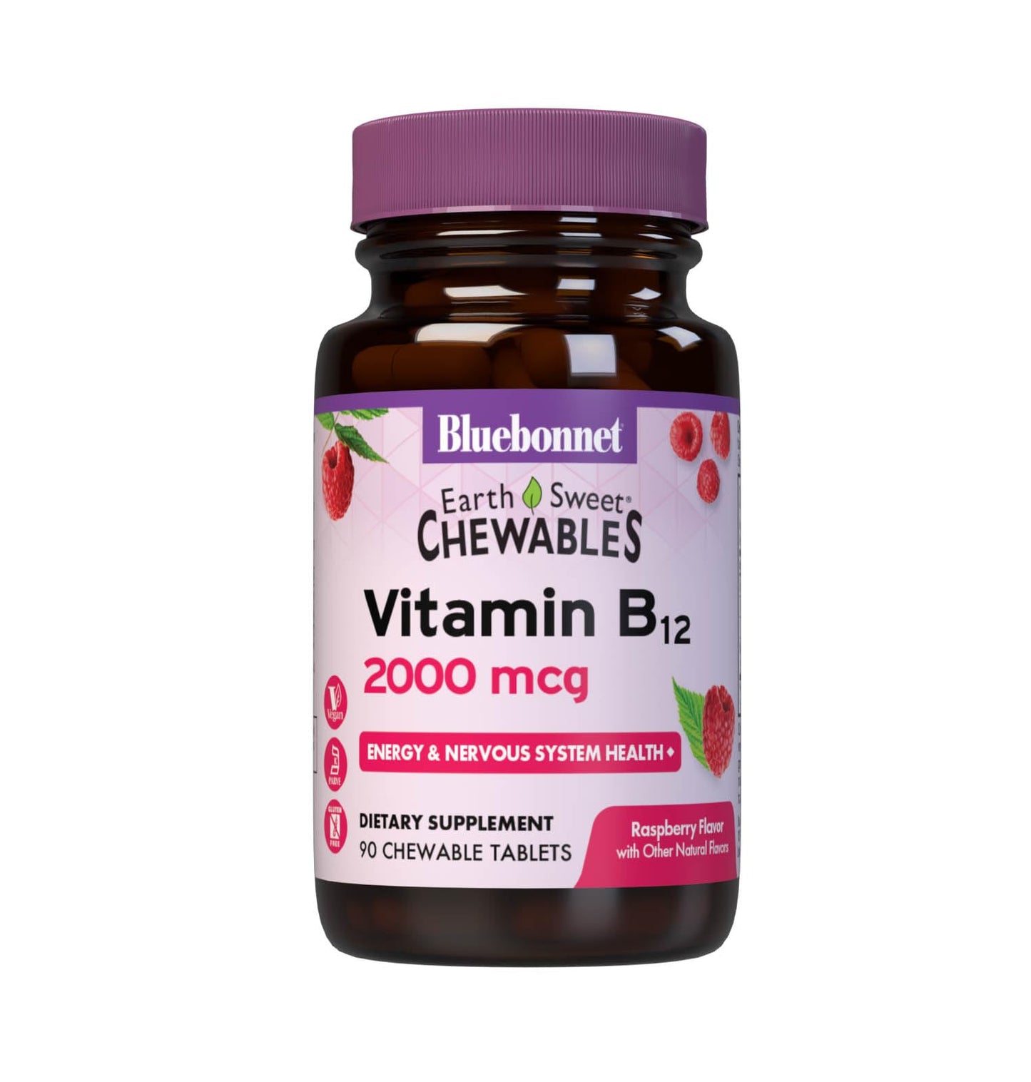 BlueBonnet Earth Sweet Vitamin B-12 2000 mcg Tablet, 90 Tablets