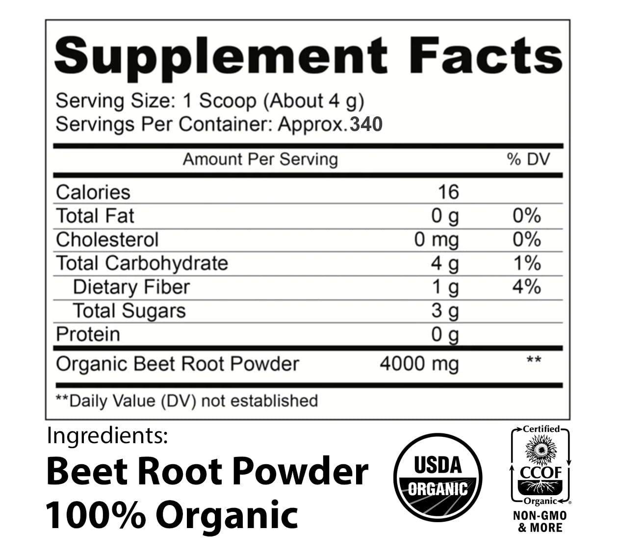 EarthWise Aromatics Organic Beet Root Powder 48 Ounce