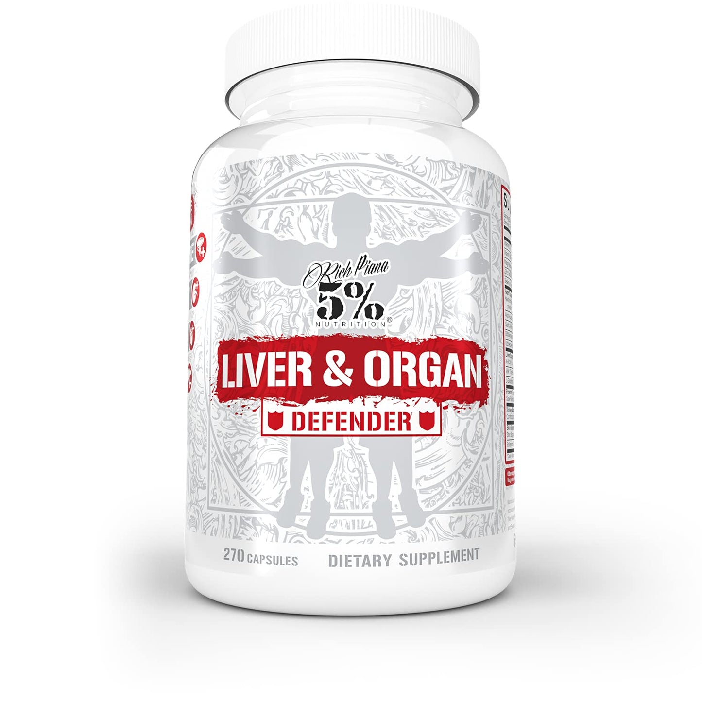 5% Nutrition Liver & Organ Defender Cycle Support Plus NAC Capsule, 270 Count