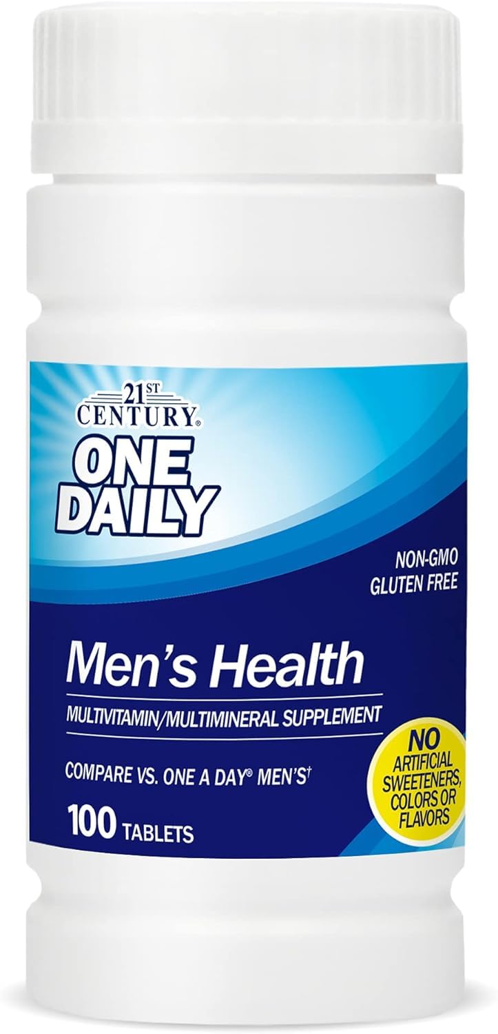21st Century Men's Health One Daily Multivitamin Multimineral Supplement Tablets, 200 Tablets