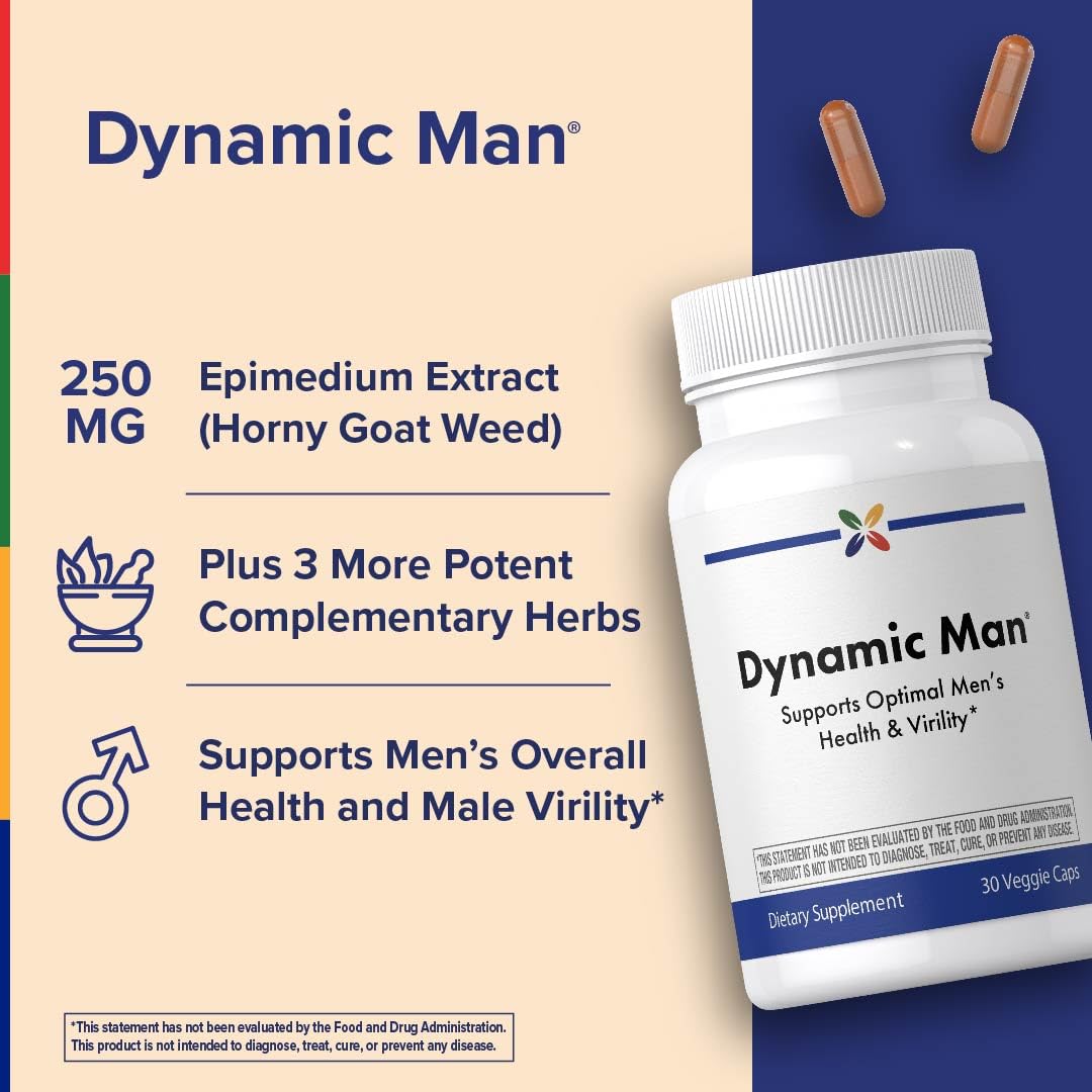 Stop Aging Now Dynamic Man Complex Supplement 30 Capsules