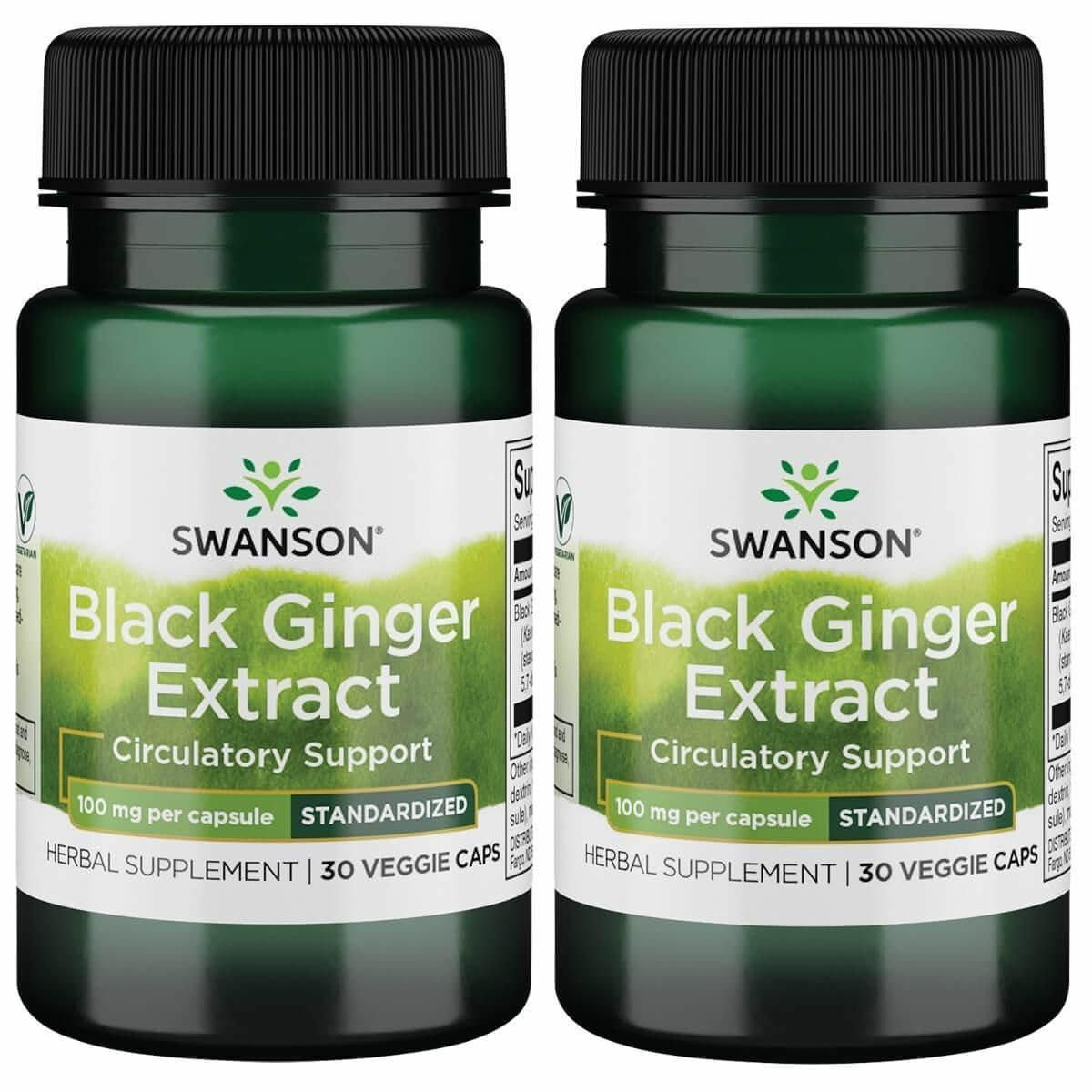 Swanson Black Ginger Extract Capsules, 60 Count