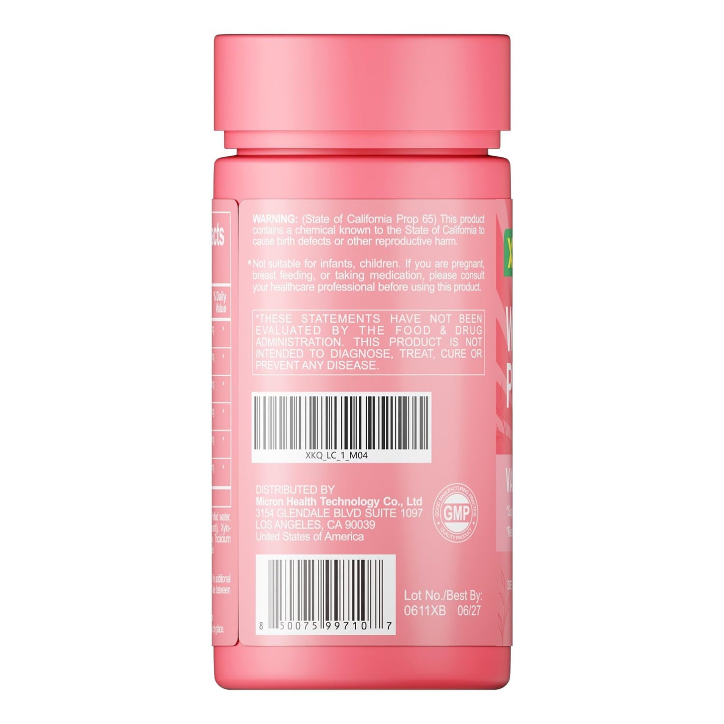 XKQ Vaginal Probiotic for Women with Prebiotics & Lactobacillus Capsule, 60 Capsules