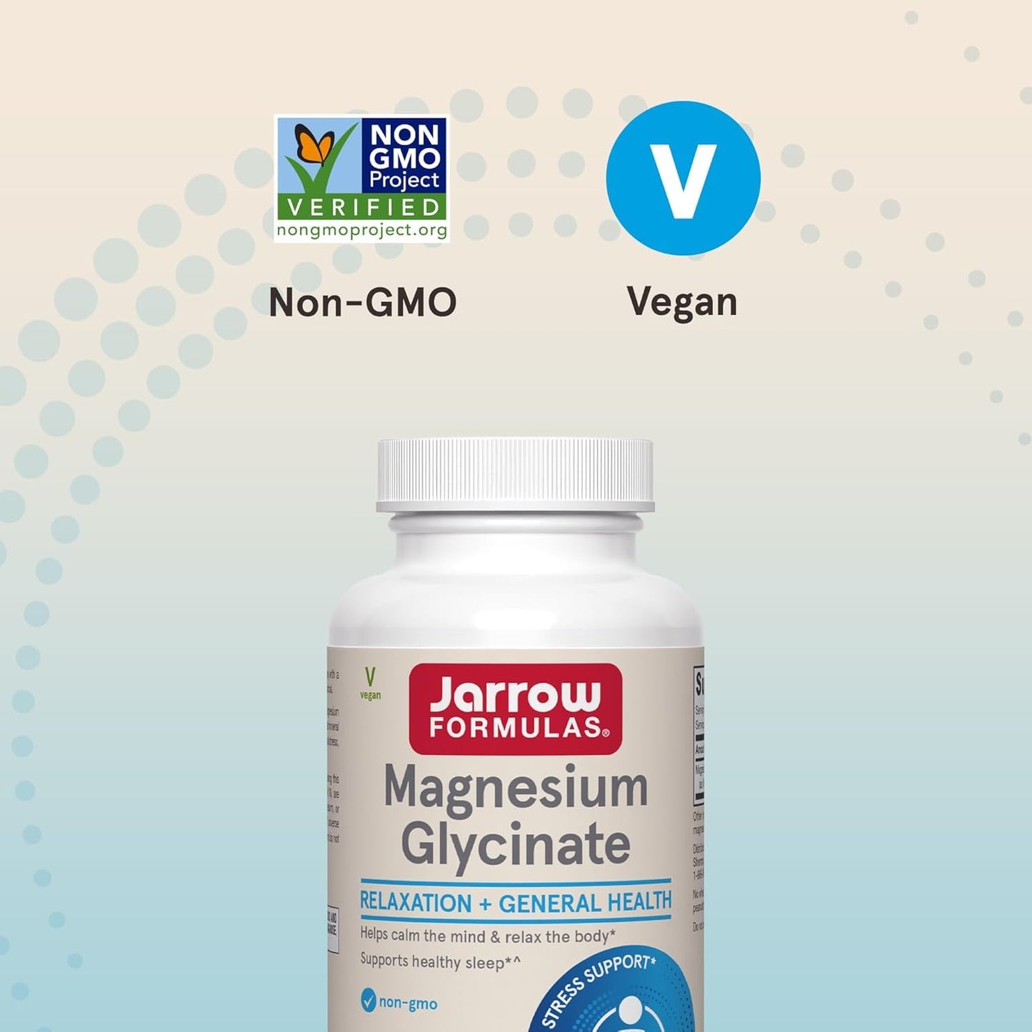 Jarrow Formulas Magnesium Glycinate Veggie Capsules, 180 Count