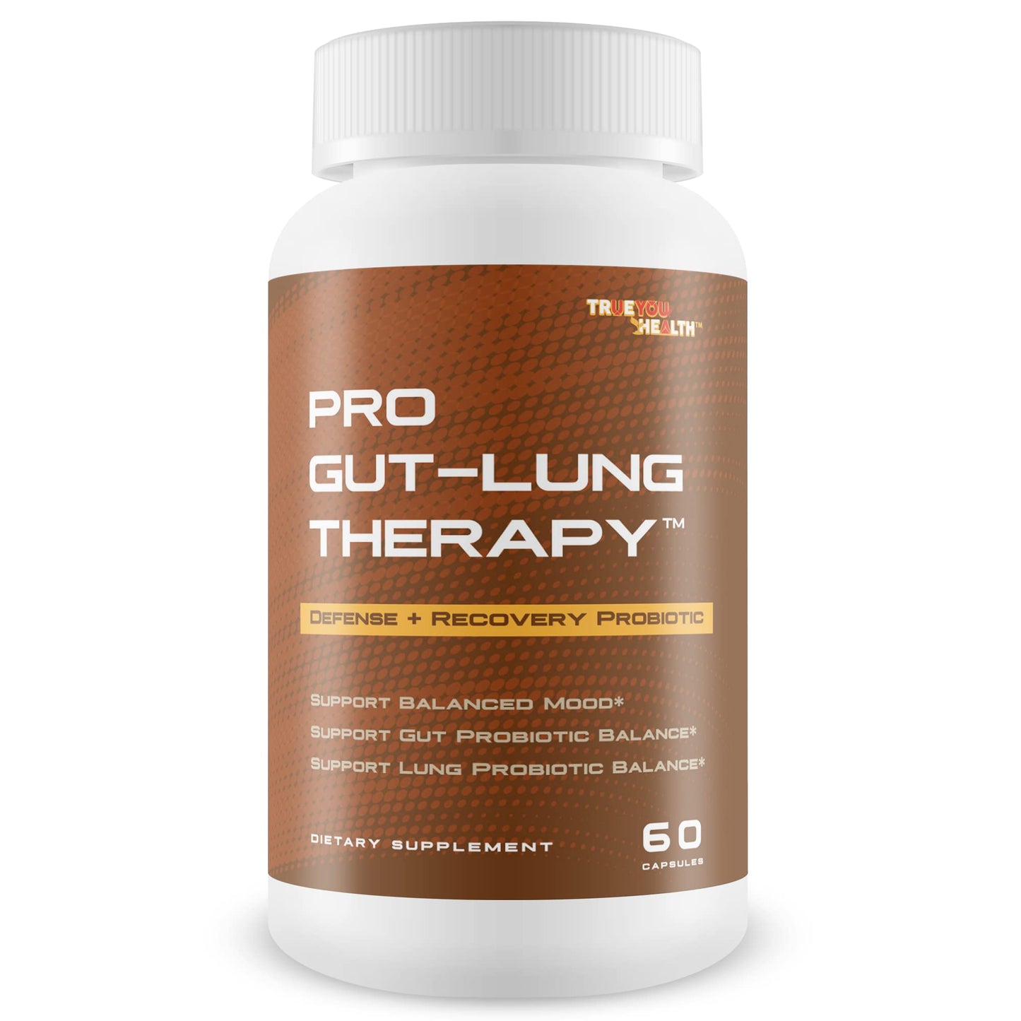 True You Health Pro Gut-Lung Therapy Probiotic Mood Support - Defense + Recovery Probiotic - Support Balanced Mood - Support Gut Probiotic Balance - Support Lung Probiotic Balance - Overall Health Support Capsule, 1 Count