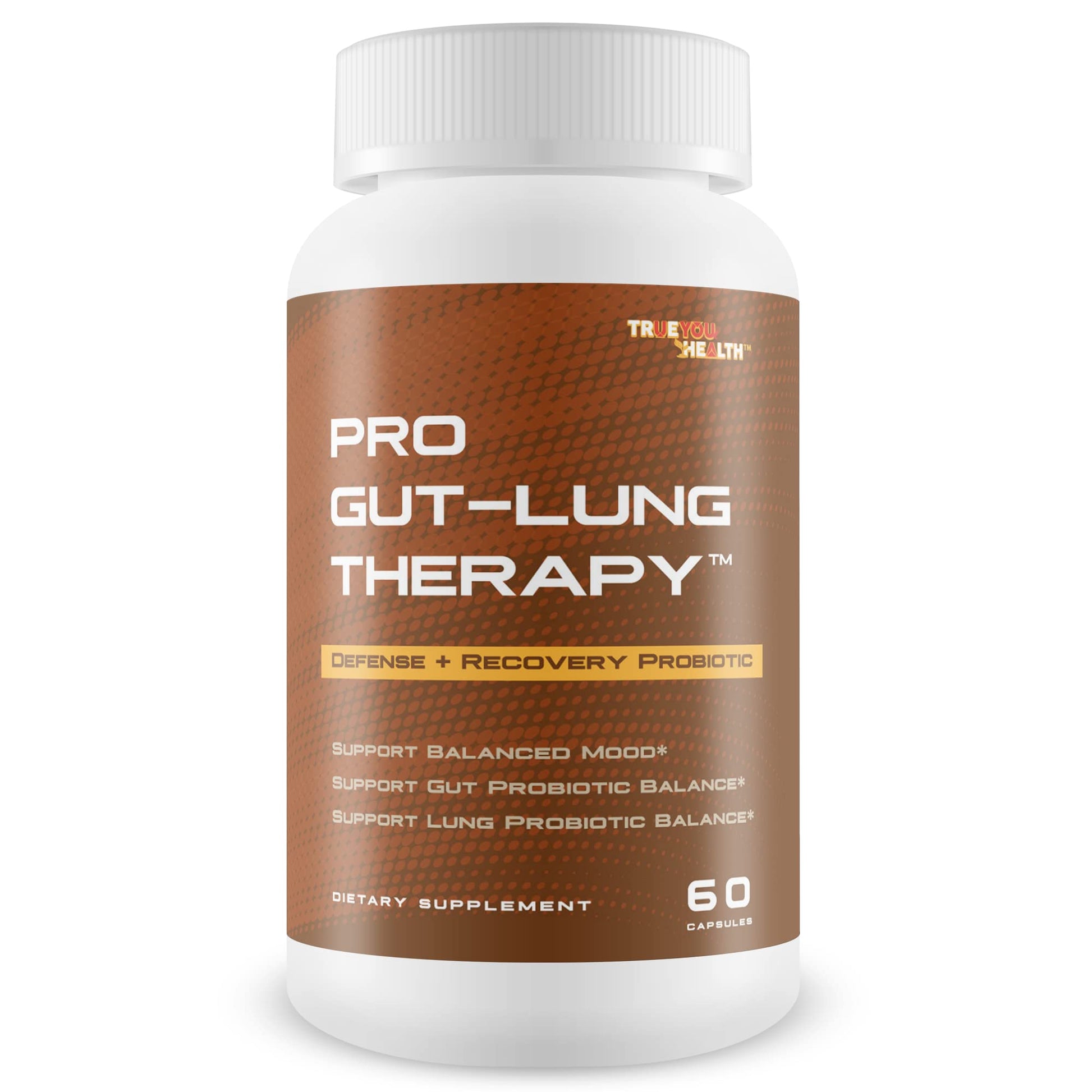 True You Health Pro Gut-Lung Therapy Probiotic Mood Support - Defense + Recovery Probiotic - Support Balanced Mood - Support Gut Probiotic Balance - Support Lung Probiotic Balance - Overall Health Support Capsule, 1 Count