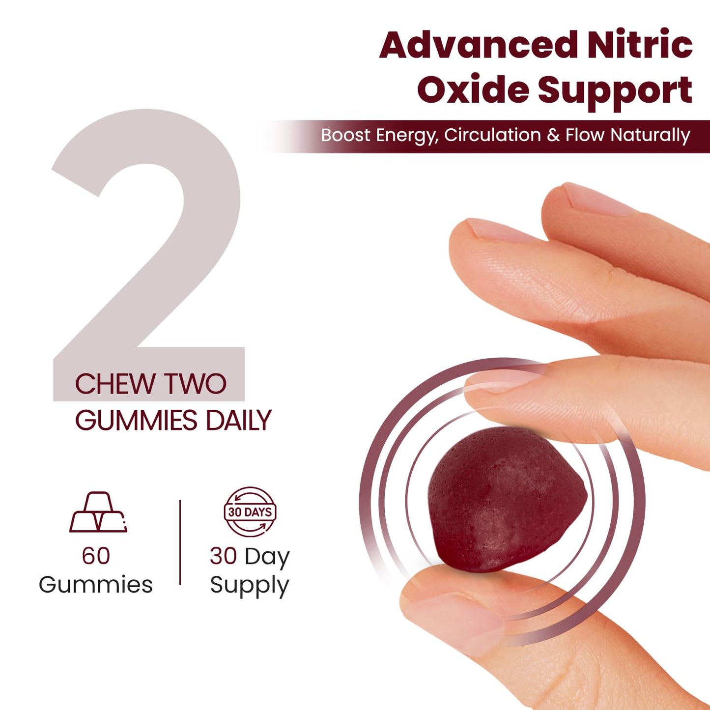 VITAMIZED Beet Root Gummies with Grape Seed, 60 Gummies