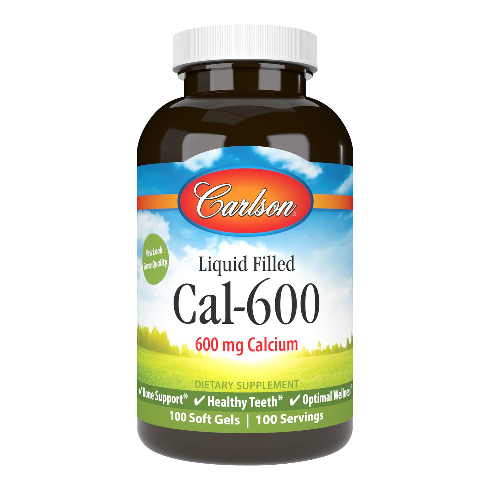 Carlson Cal-600 Calcium Softgels, 100 Softgels