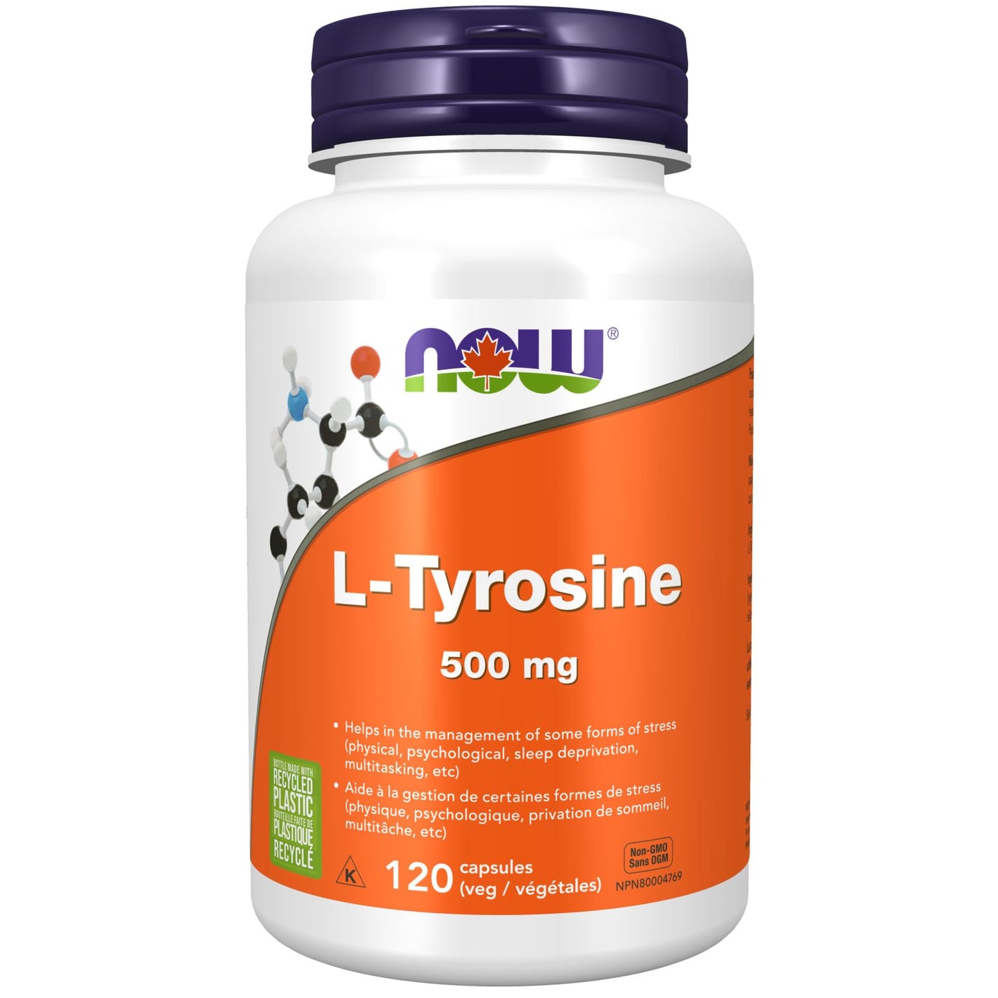 NOW Foods L-Tyrosine 500 mg Capsules, 120 Count