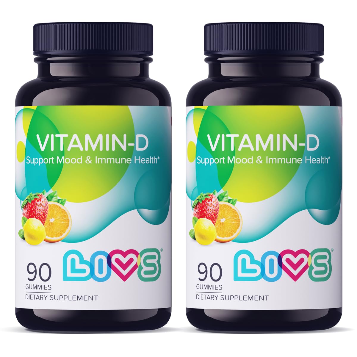LIVS Vitamin D Gummies 2000 IU Vitamin D3, 180 Count