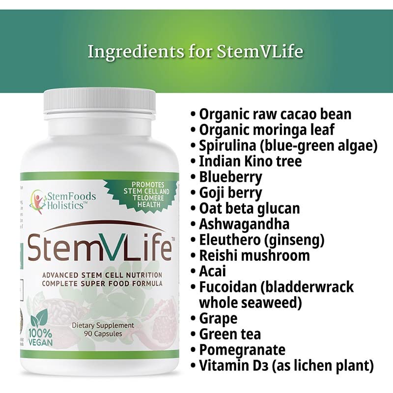 StemVLife Powerful Stem Cell Formula and Daily Supplement Capsule, 90 Capsules